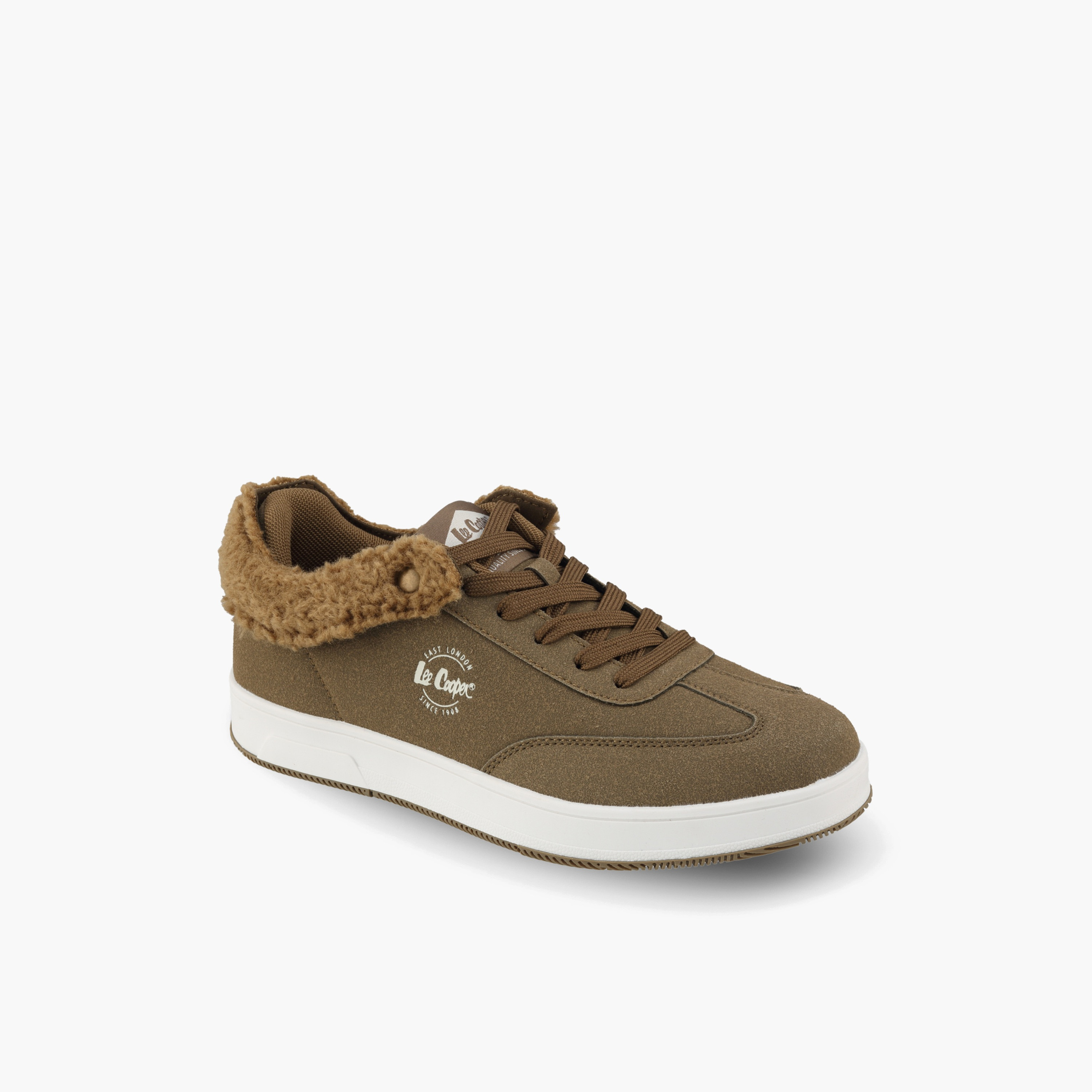 حذاء سنيكرز طول الكاحل برباط وفرو صناعي للنساء من لي كوبر-women-shoes-sneakers-image-2