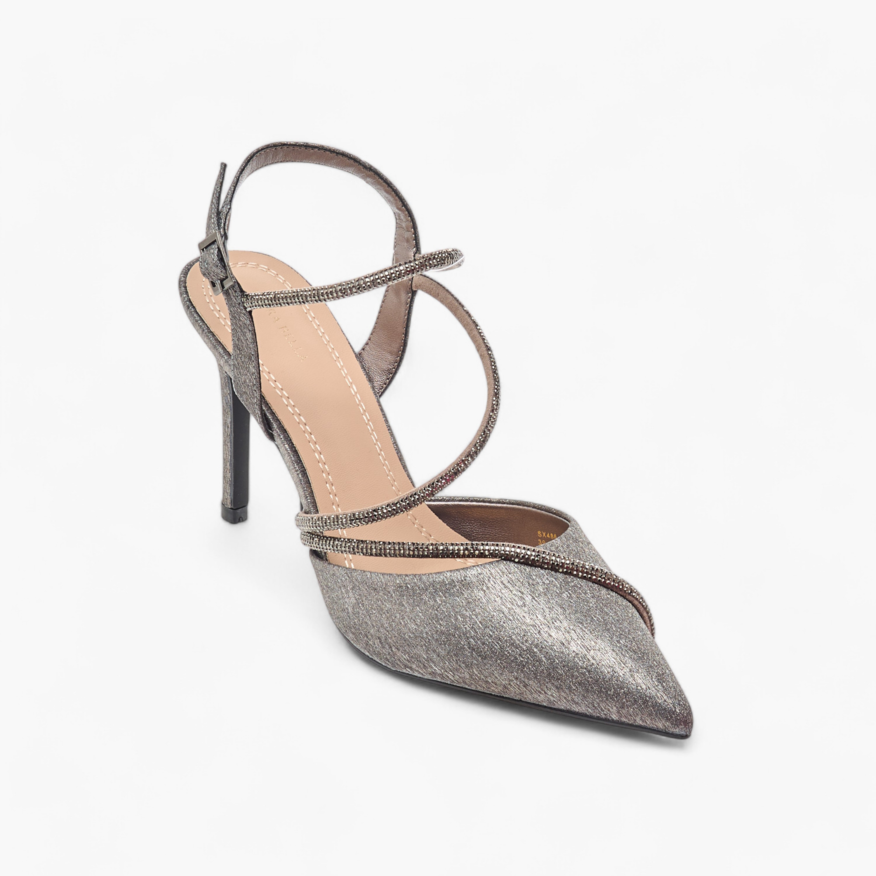 Flora Bella Embellished Pointed Stiletto Shoes with Buckle Closure-women-shoes-heels-image-2