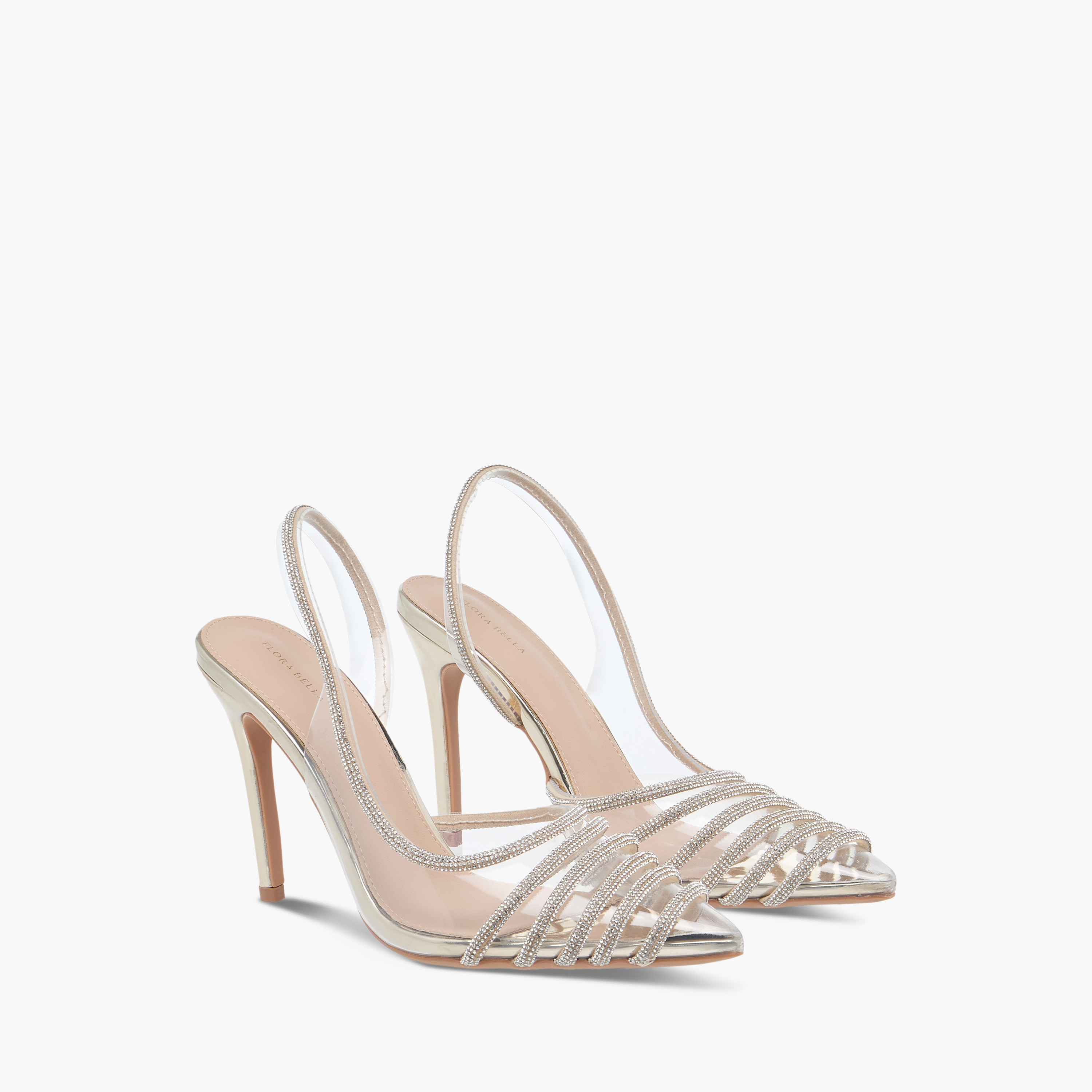 Flora Bella Embellished Slingback Pointed Toe Shoes with Stiletto Heels-women-shoes-heels-image-1