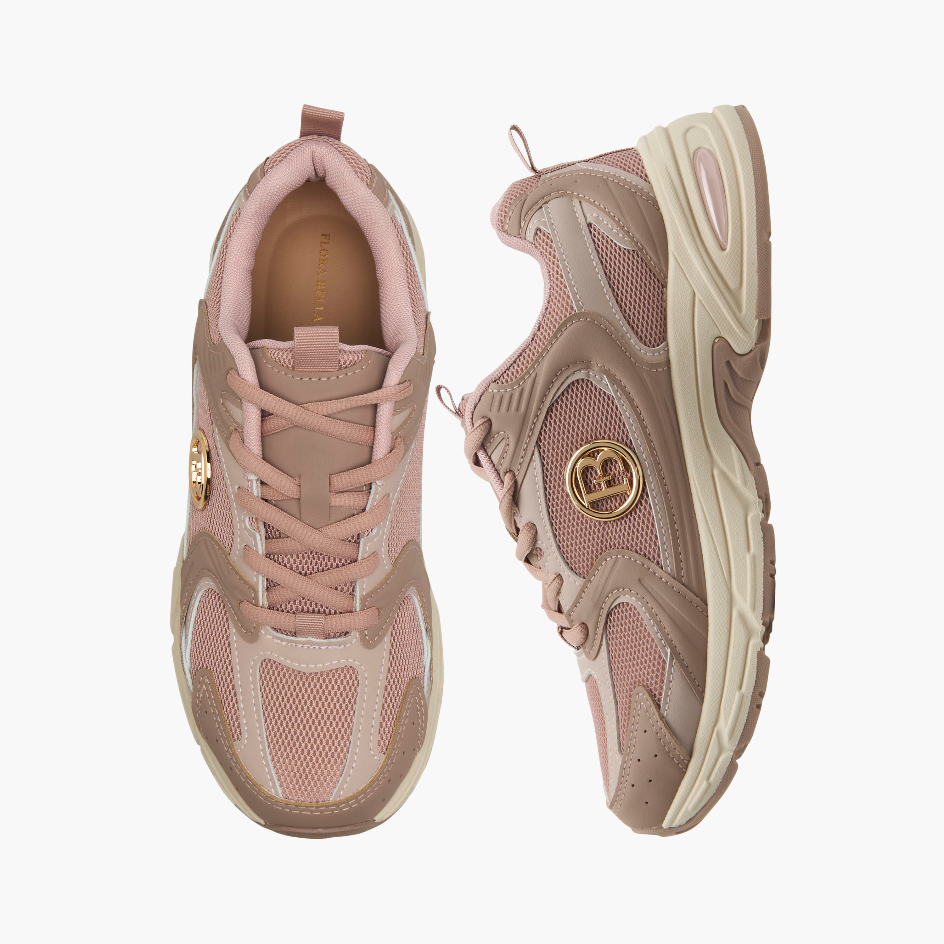Flora Bella Women Panelled Lace-Up Sneakers-women-shoes-sneakers-image-1