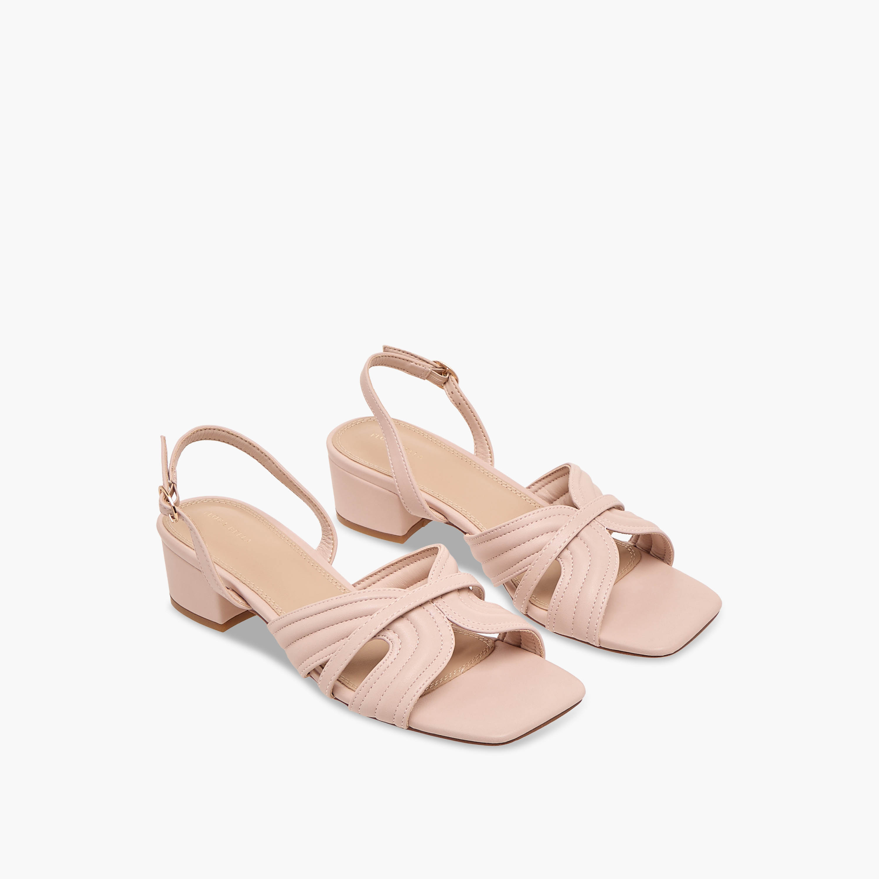 صندل بكعب عريض وأحزمة للنساء من فلورا بيلا-women-shoes-sandals-heeled-image-1