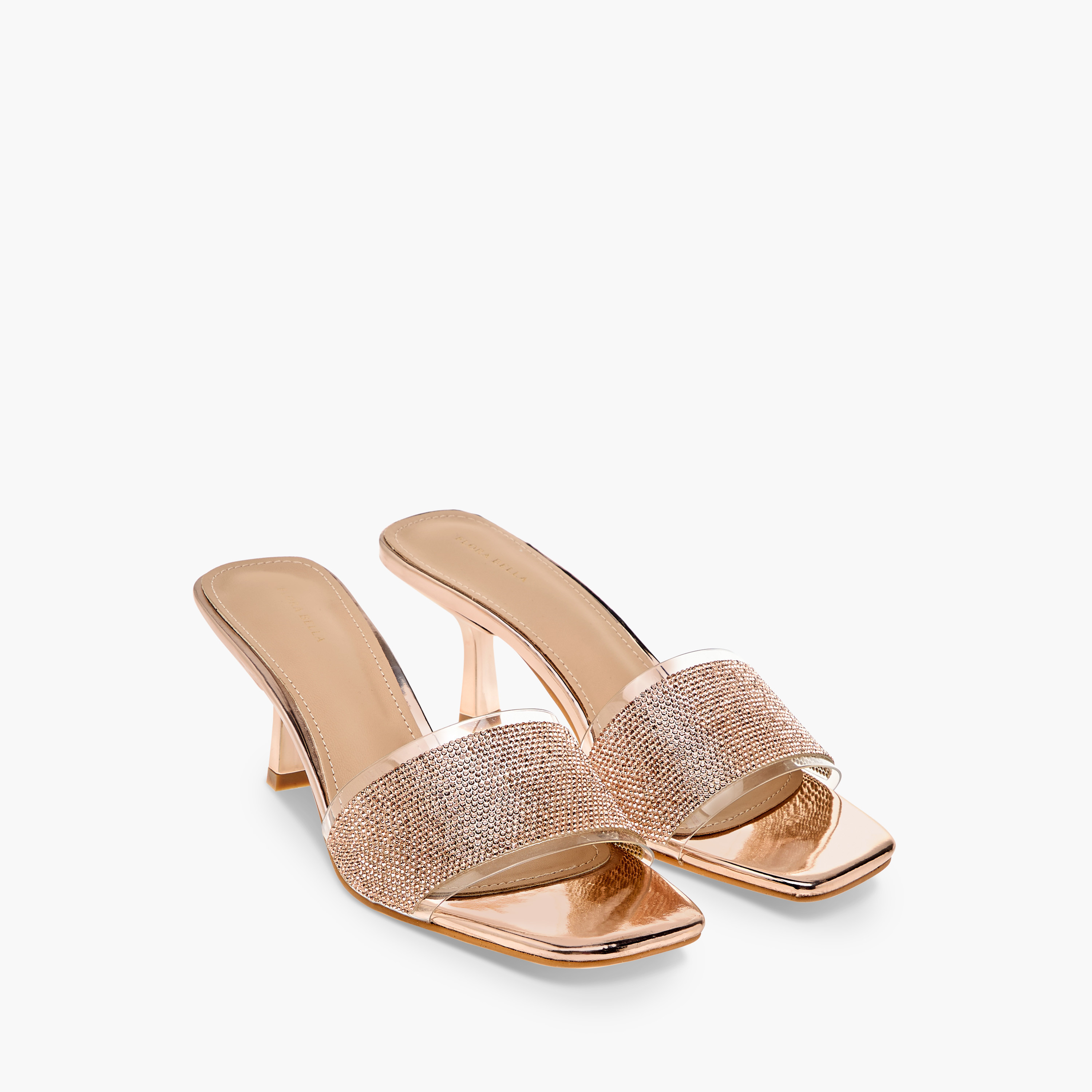 Flora Bella Embellished Slip-On Sandals with Flared Heels-women-shoes-sandals-heeled-image-1