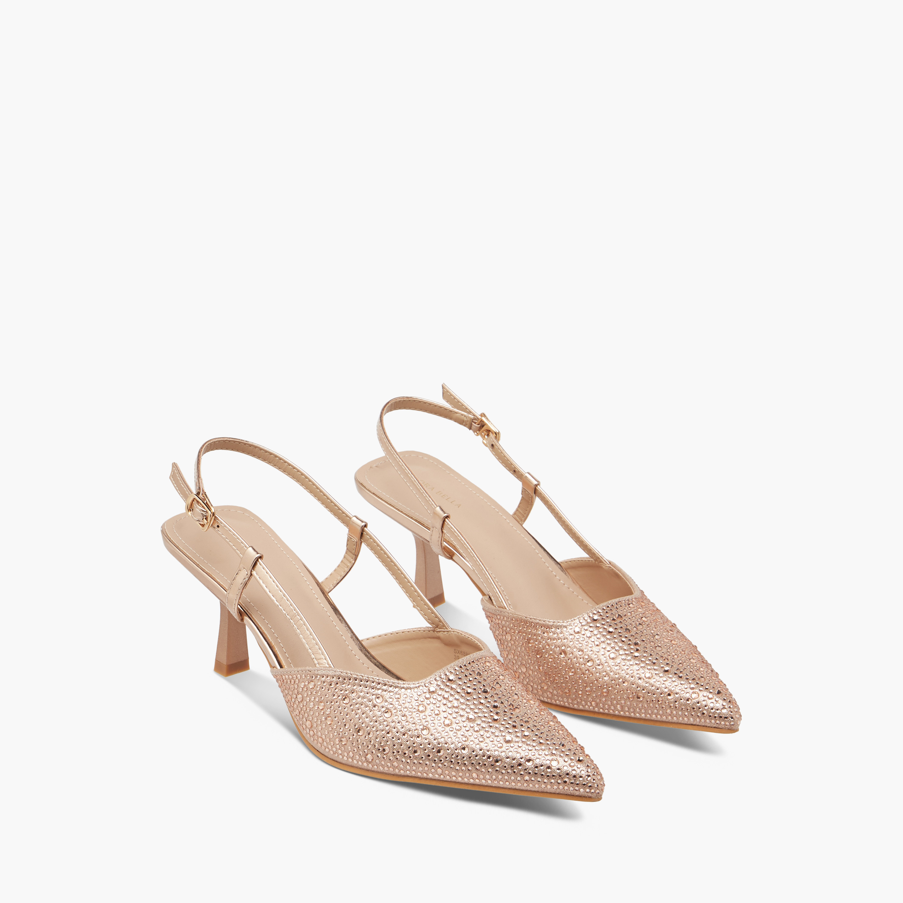 حذاء مزيّن بكعب واسع وحزام خلفي وإبزيم إغلاق من فلورا بيلا-women-shoes-heels-image-1