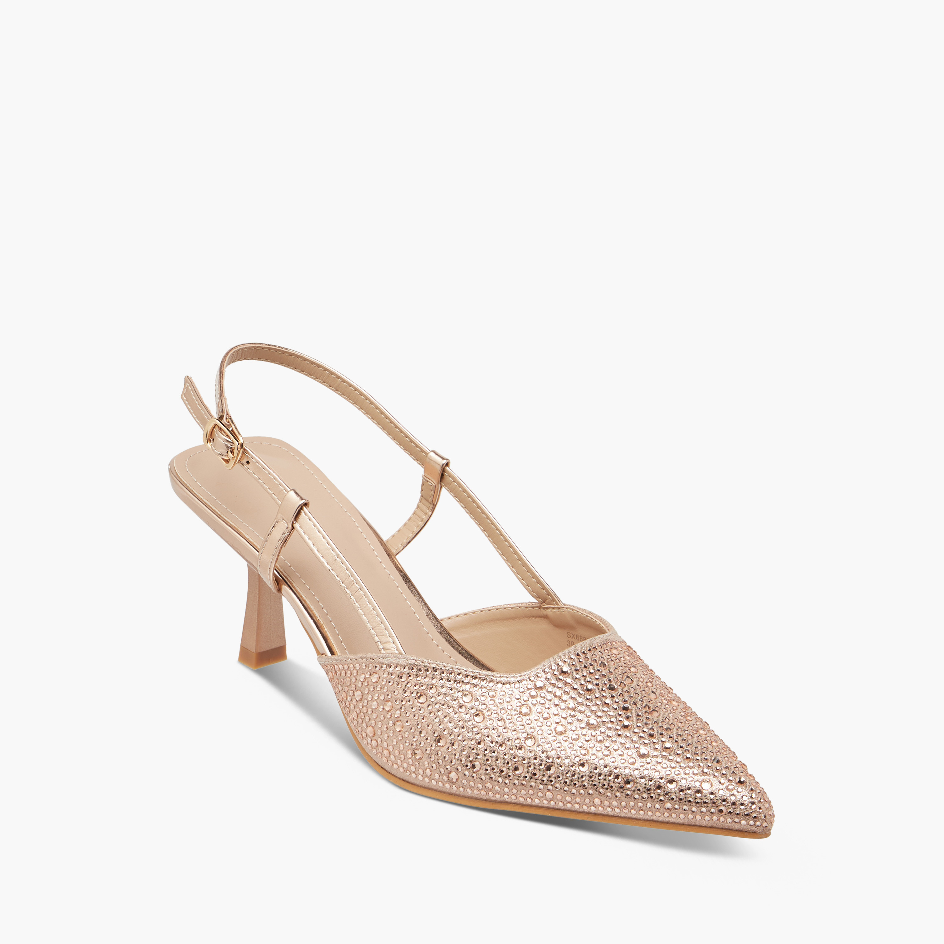 حذاء مزيّن بكعب واسع وحزام خلفي وإبزيم إغلاق من فلورا بيلا-women-shoes-heels-image-2