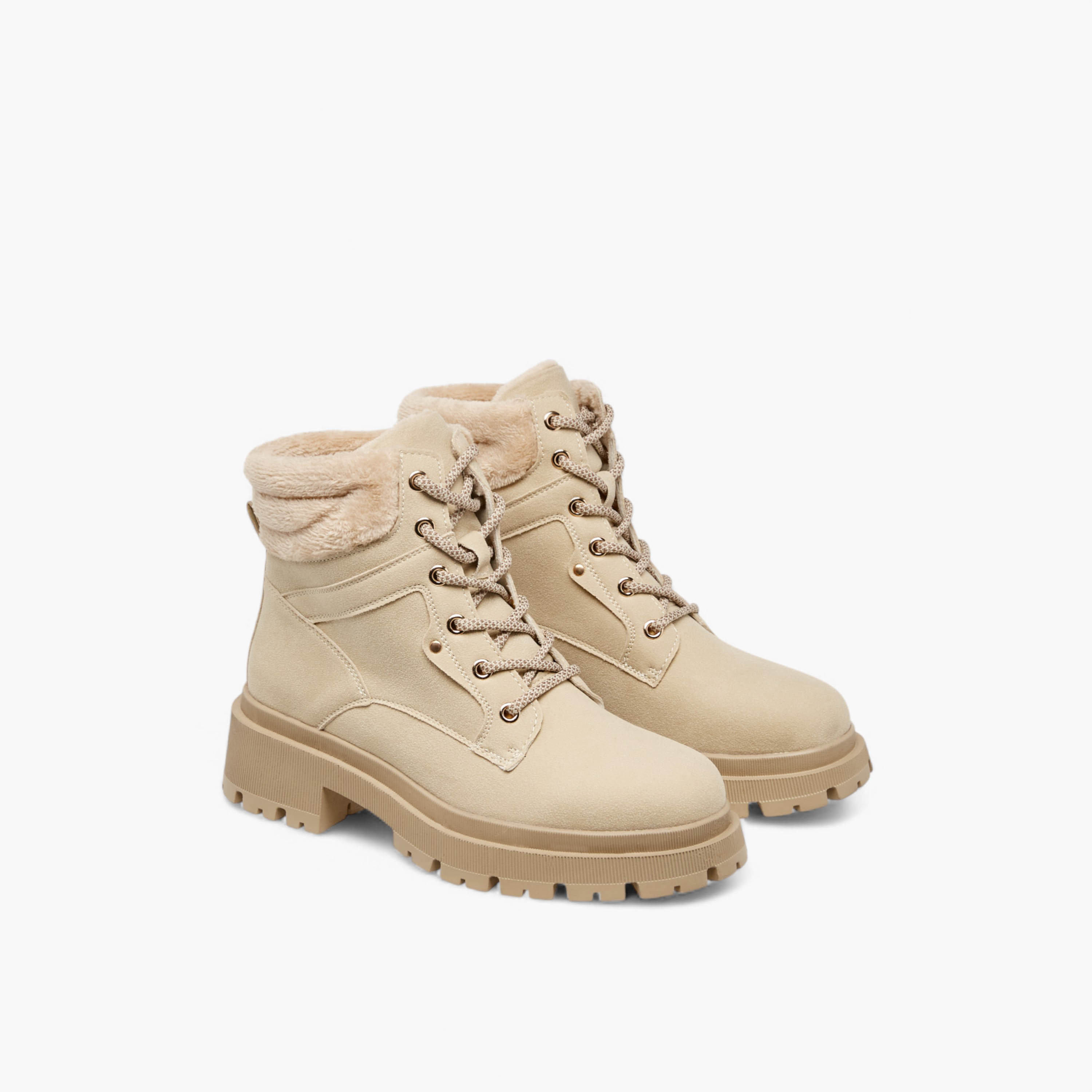 Flora Bella Solid Lace-Up Ankle Boots with Pull Tab-women-shoes-boots-image-1