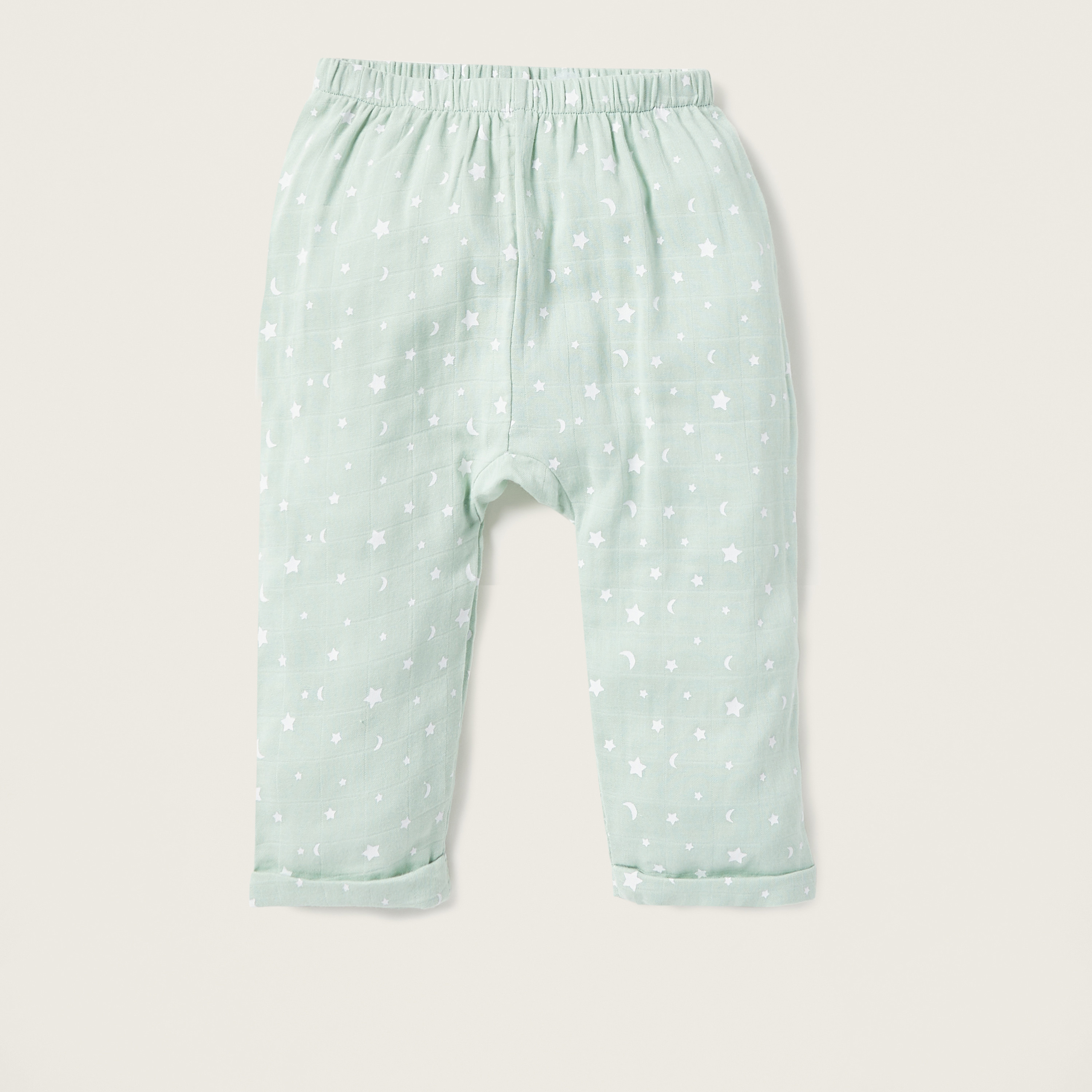 Giggles All-Over Star Print Wrap T-shirt and Elasticted Pyjama Set-baby-boys-clothing-nightwear-pyjamasets-image-3