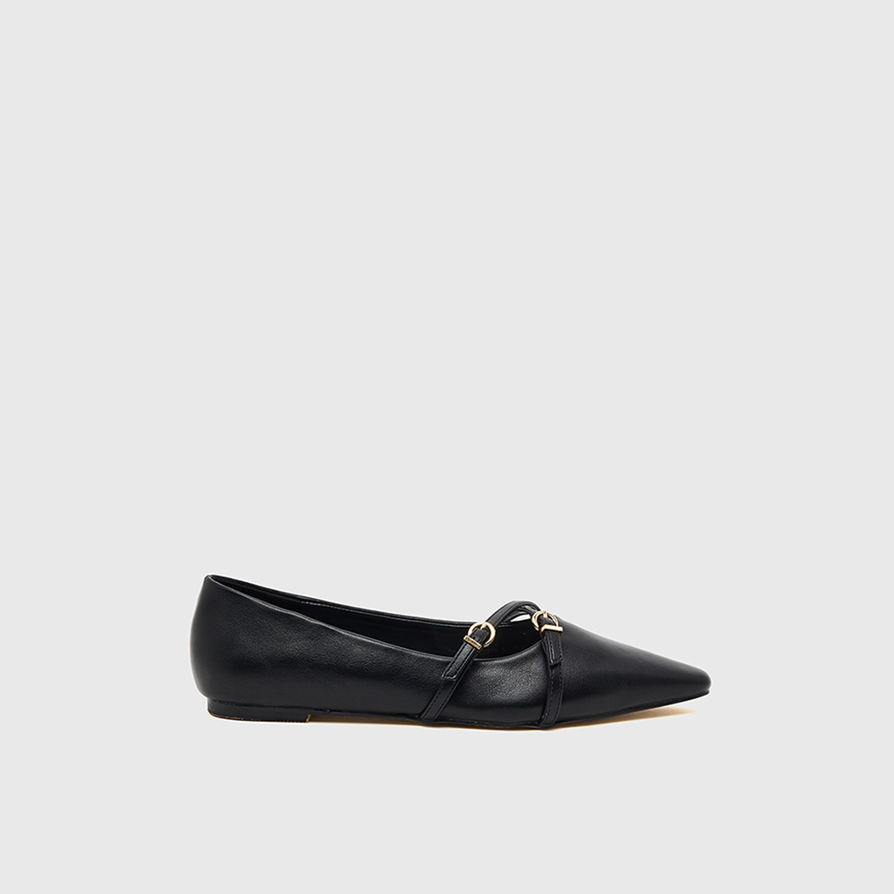 ناين ويست - حذاء باليرينا نسائي مسطح سهل الارتداء بحزام متقاطع | SXS5610-women-shoes-ballerinas-image-3