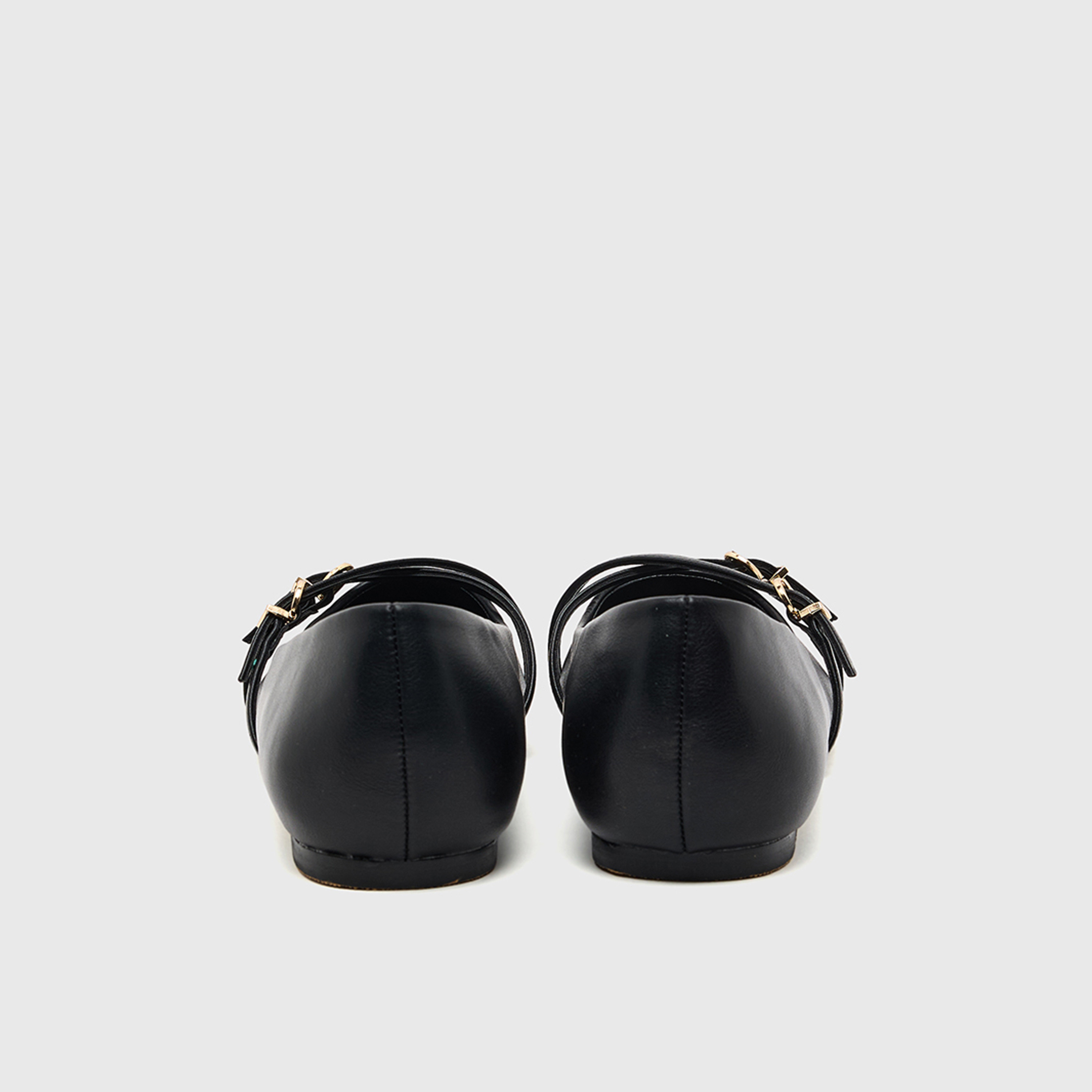 ناين ويست - حذاء باليرينا نسائي مسطح سهل الارتداء بحزام متقاطع | SXS5610-women-shoes-ballerinas-image-4