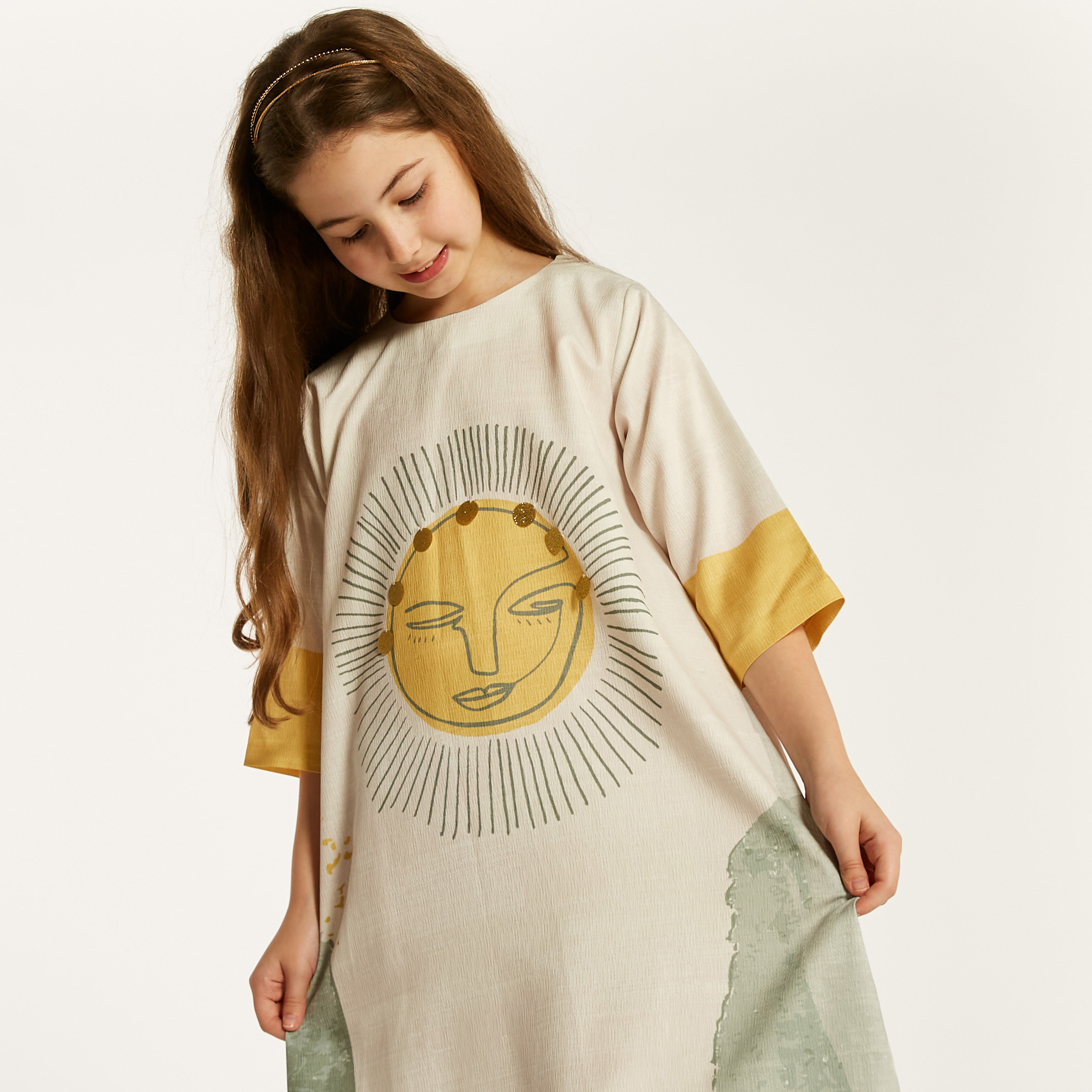 جلابية بزر إغلاق وطبعات من ذوق-girls-clothing-dressesandjumpsuits-image-3