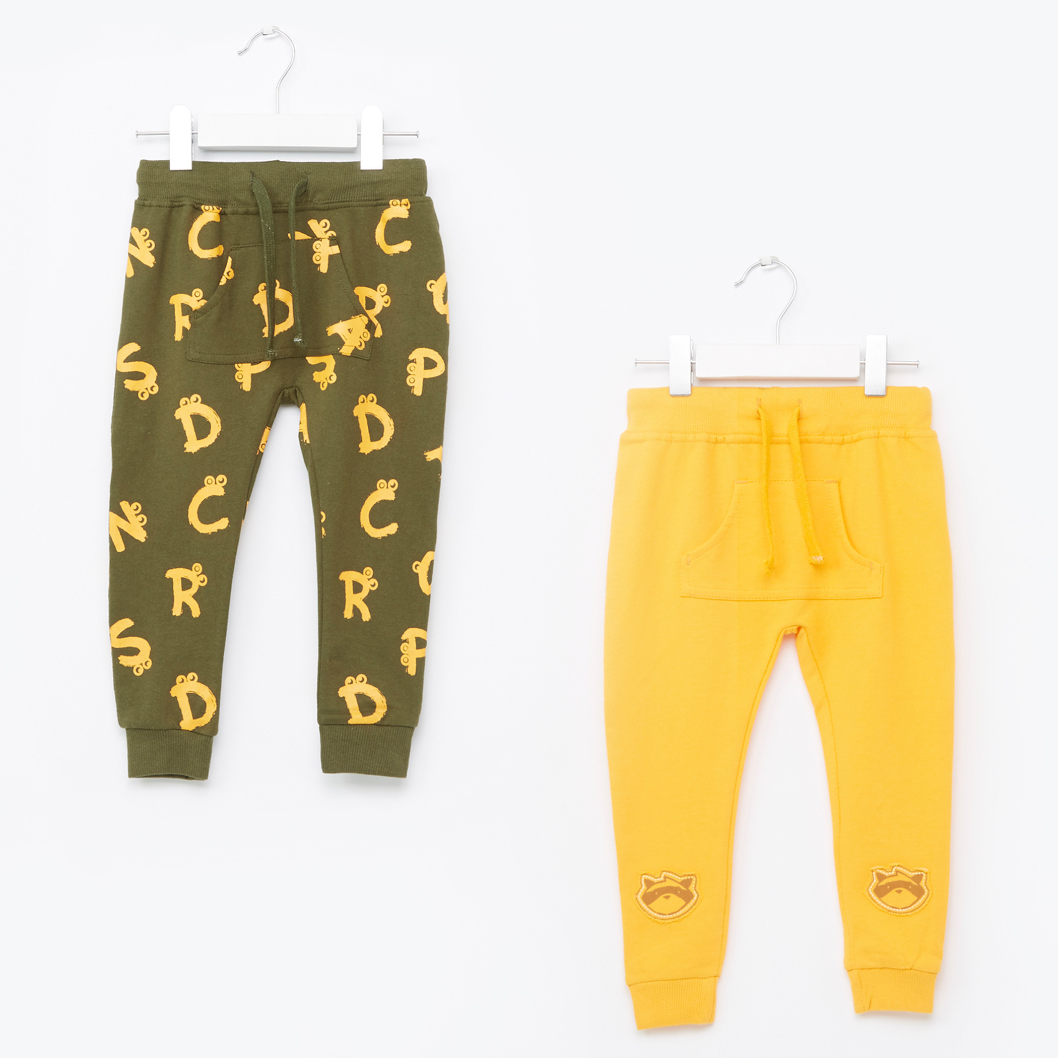 Juniors Terry Printed Jog Pants - Set of 2-baby-boys-clothing-bottoms-joggersandtrackpants-image-1