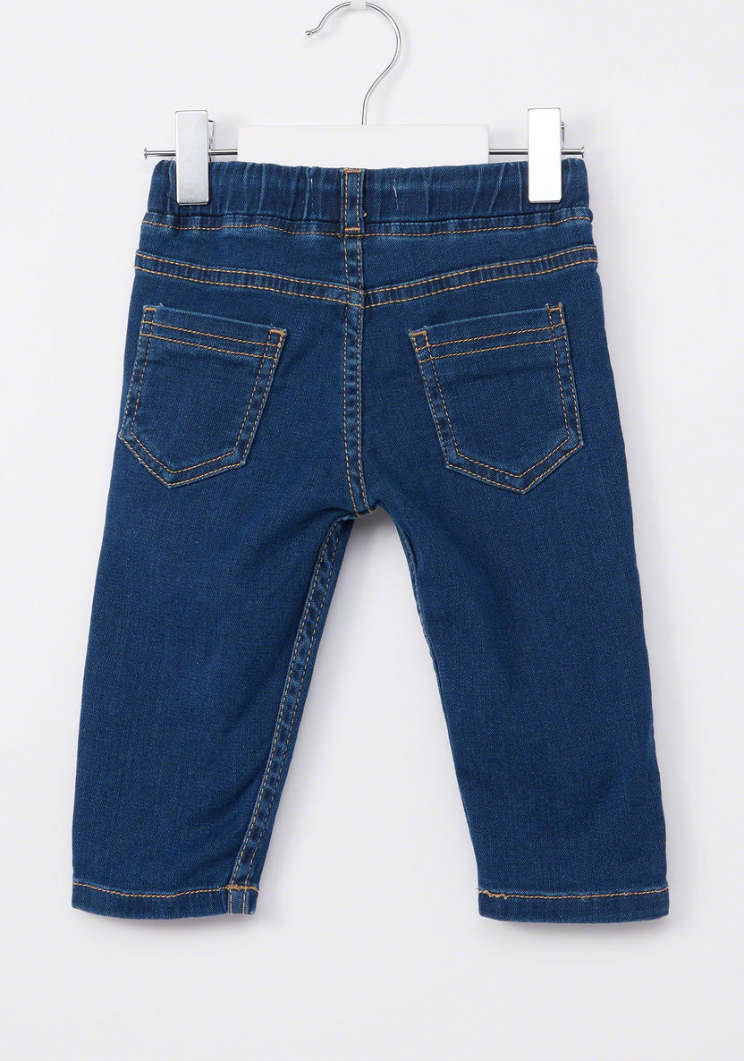 Juniors Full Length Jeans with Pocket Detail and Drawstring-Jeans-image-2