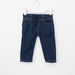 Juniors Full Length Denim Pants with Drawstrings-Jeans-thumbnail-0
