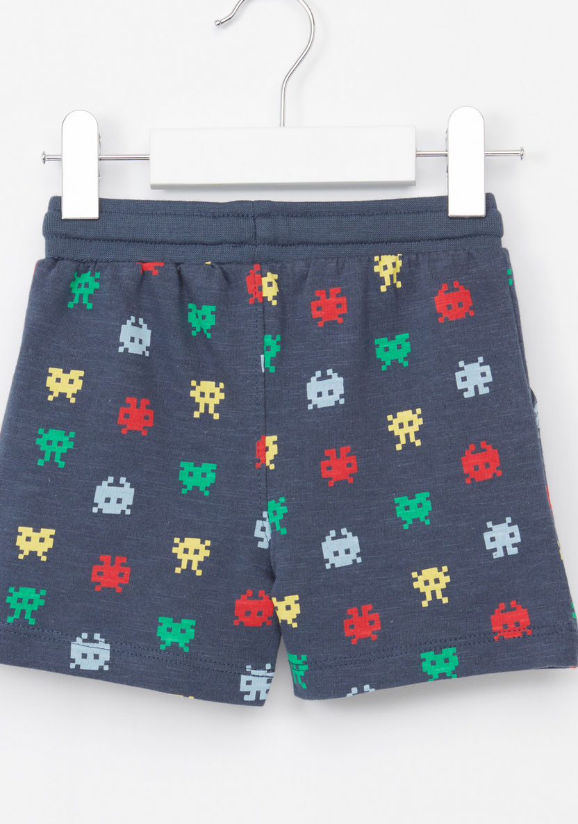 Juniors Printed Shorts with Drawstrings - Set of 2-Shorts-image-3