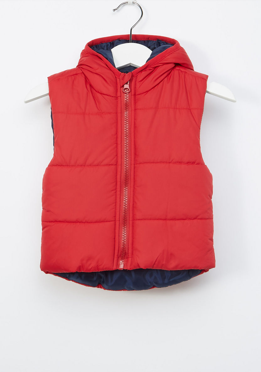 Juniors Sleeveless Gillet with Hood-Coats and Jackets-image-0