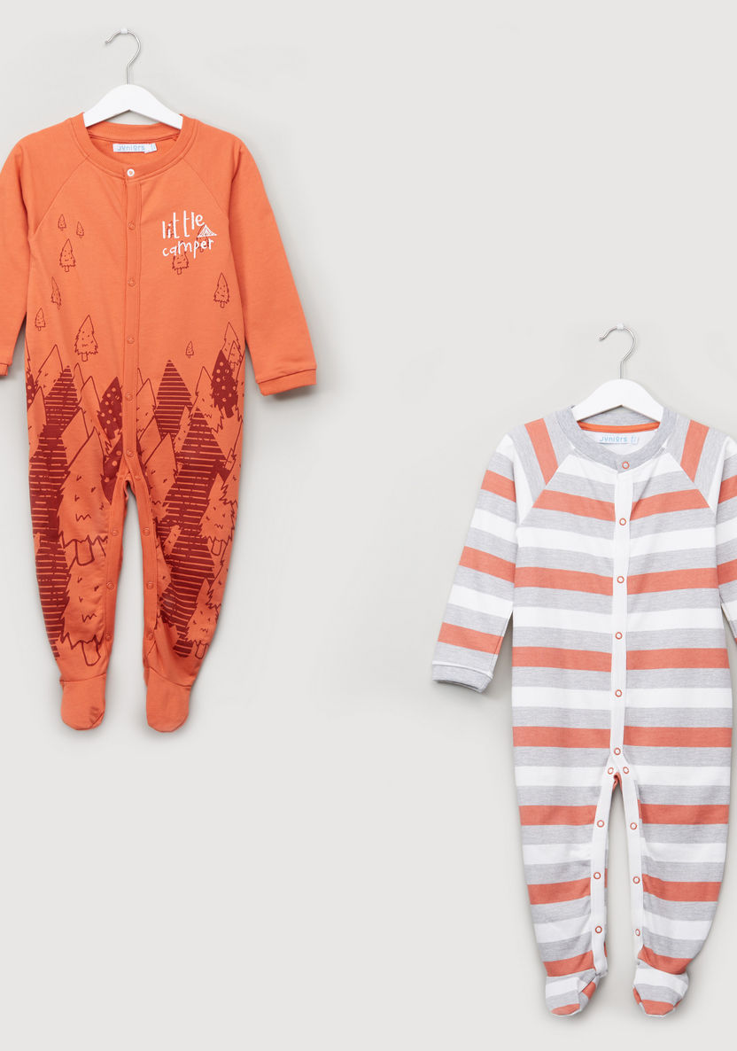 Juniors Stripe and Graphic Coverall - Set of 2-Rompers%2C Dungarees and Jumpsuits-image-0