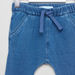 Juniors Textured Jog Pants with Applique Detail and Drawstring-Joggers-thumbnail-2