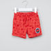 Juniors Stars Printed Shorts with Elasticised Waistband-Shorts-thumbnail-0