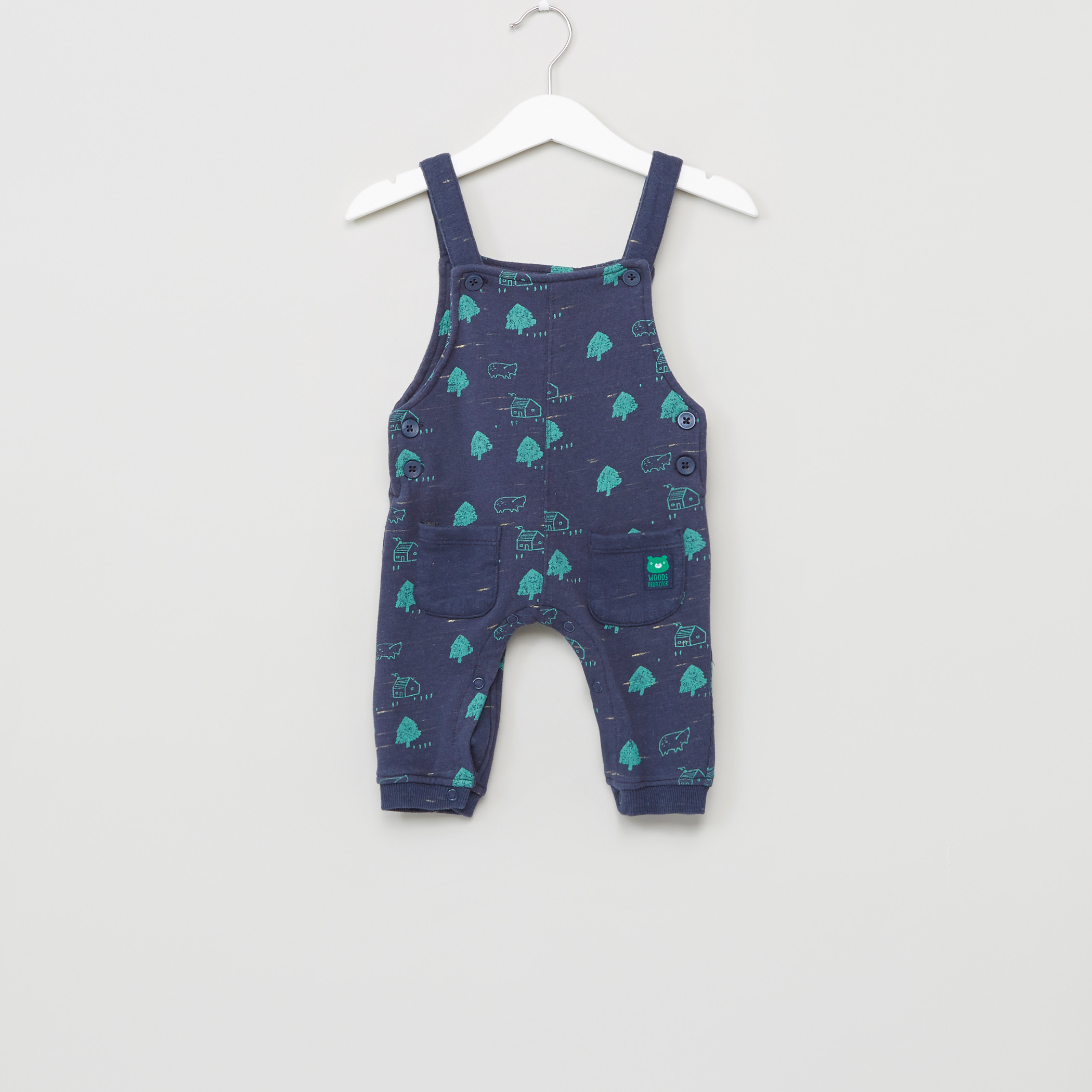 Juniors Printed Dungarees-baby-boys-clothing-winterwear-rompers-image-1