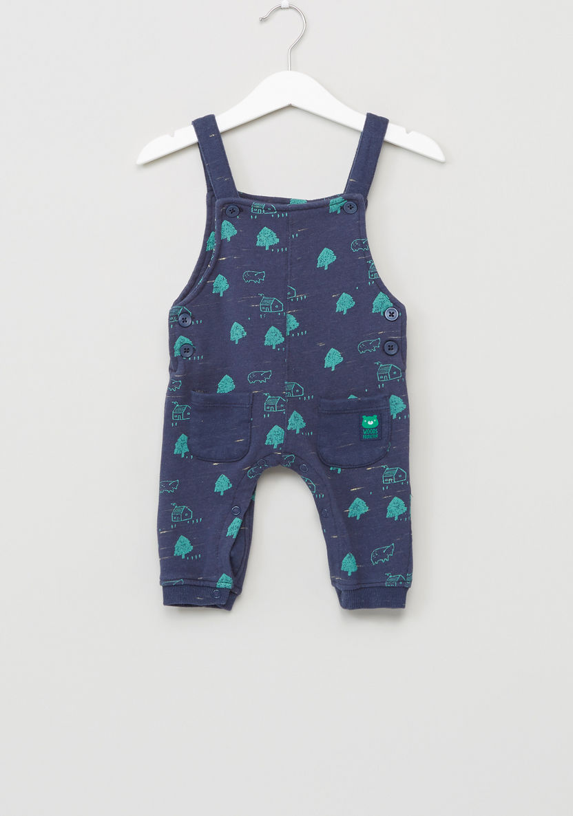 Juniors Printed Dungarees-Rompers%2C Dungarees and Jumpsuits-image-0