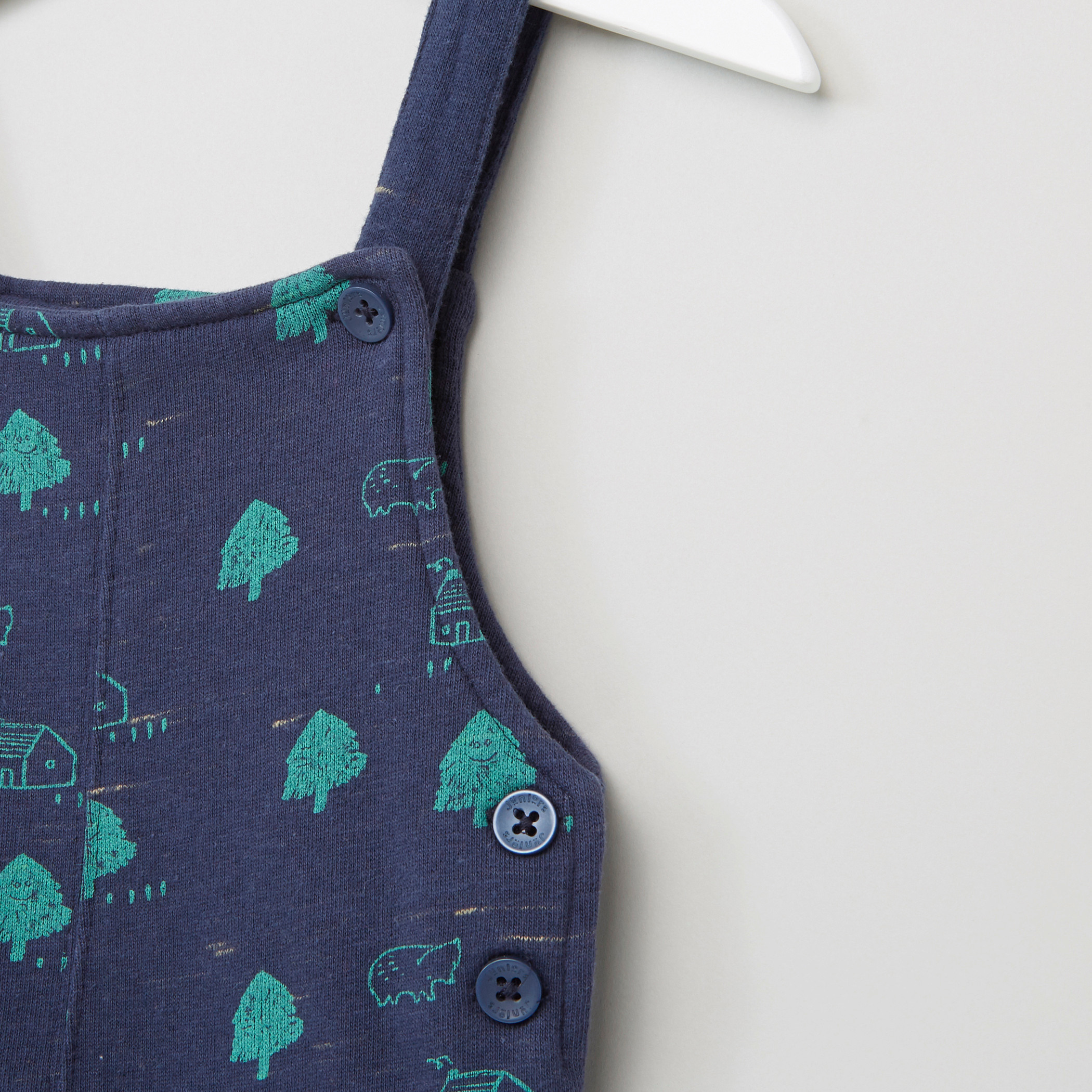 Juniors Printed Dungarees-baby-boys-clothing-winterwear-rompers-image-2