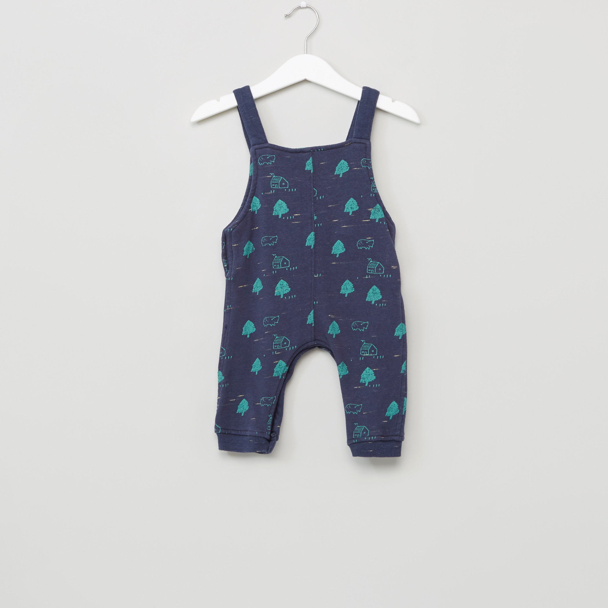 Juniors Printed Dungarees-baby-boys-clothing-winterwear-rompers-image-3