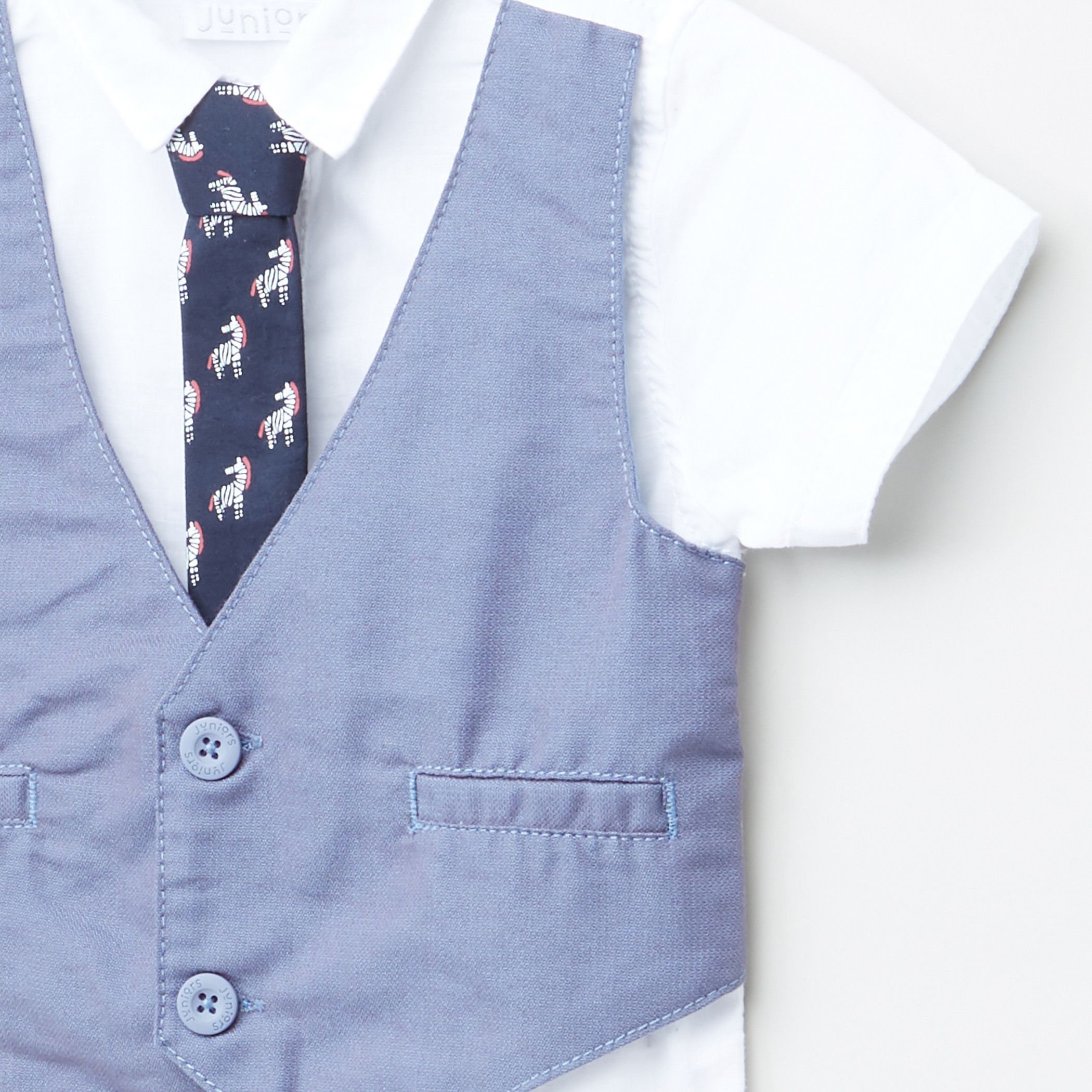 Short sleeve hotsell shirt and waistcoat