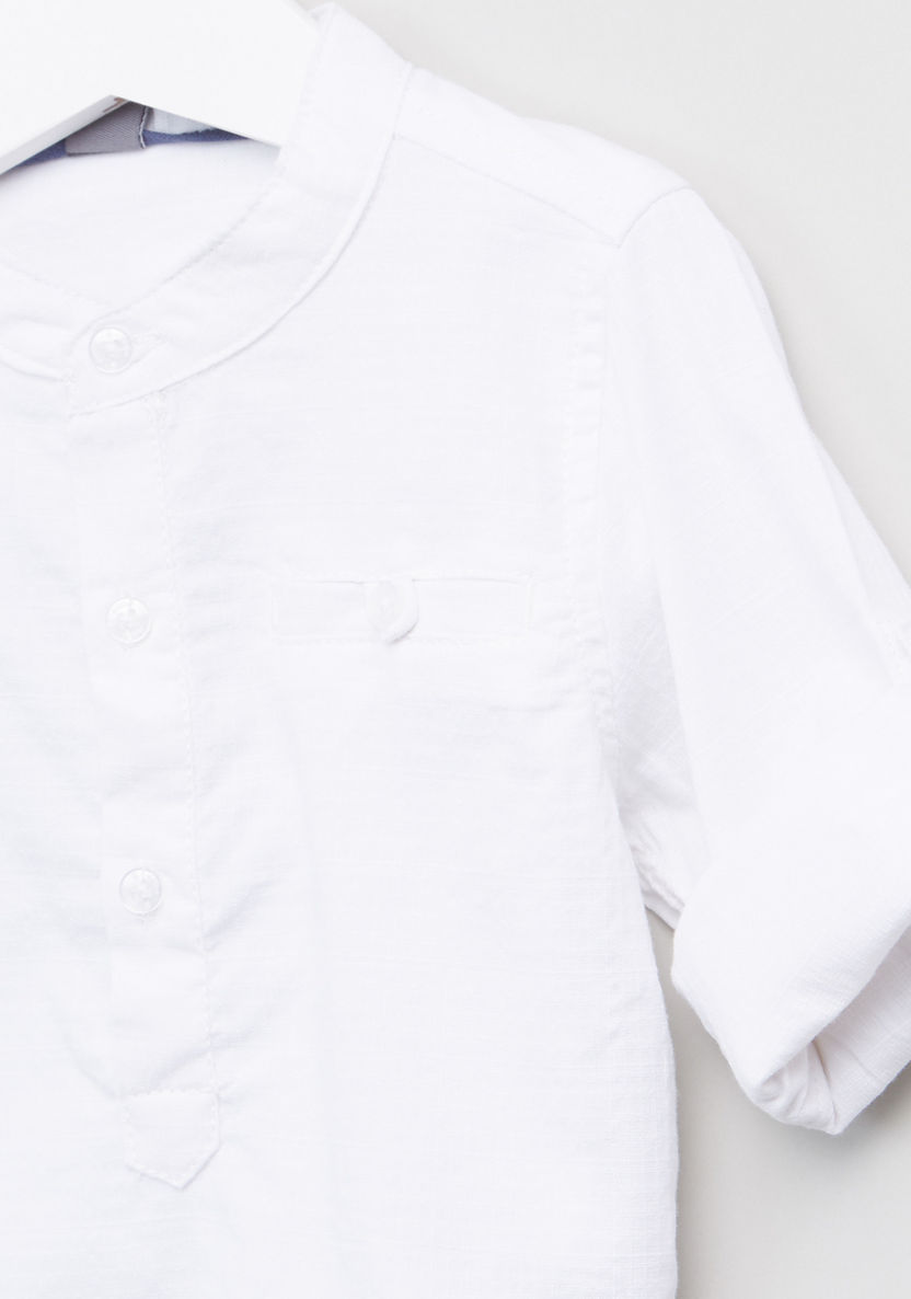 Giggles Mandarin Collar Long Sleeves Shirt-Shirts-image-1
