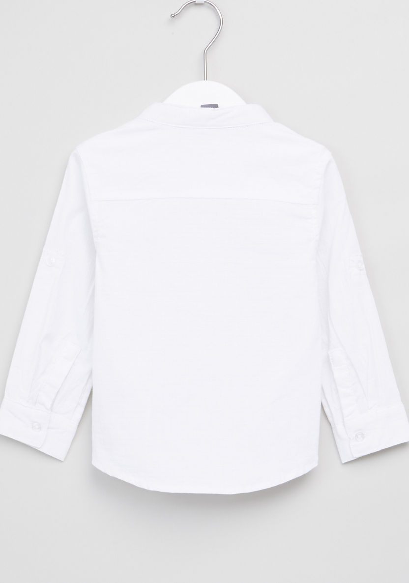 Giggles Mandarin Collar Long Sleeves Shirt-Shirts-image-2