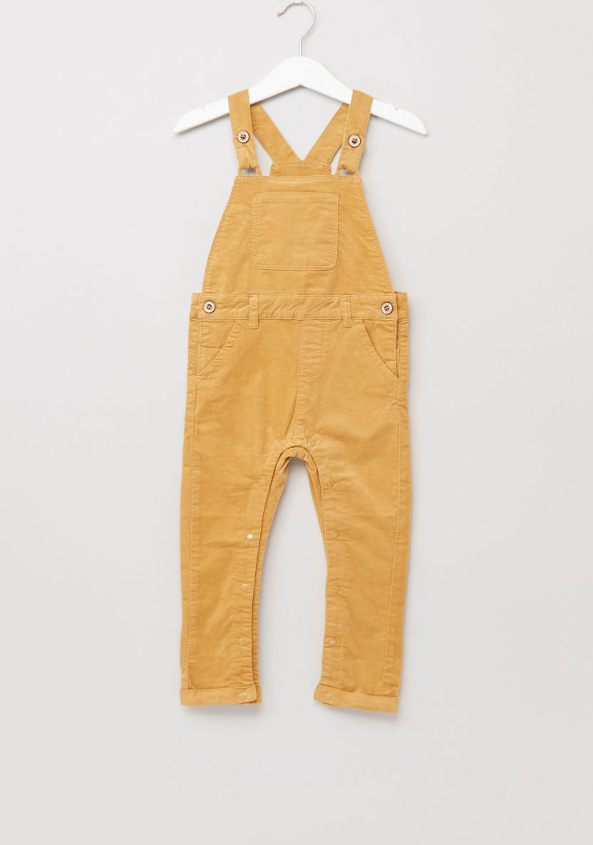 Giggles Printed T-shirt with Cord Dungarees-Clothes Sets-image-3