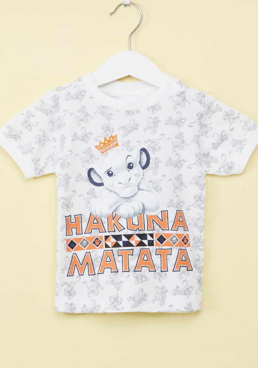 The Lion King Printed Round Neck T-shirt-T Shirts-image-0