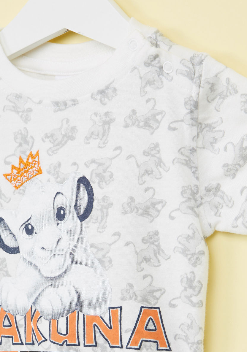 The Lion King Printed Round Neck T-shirt-T Shirts-image-1