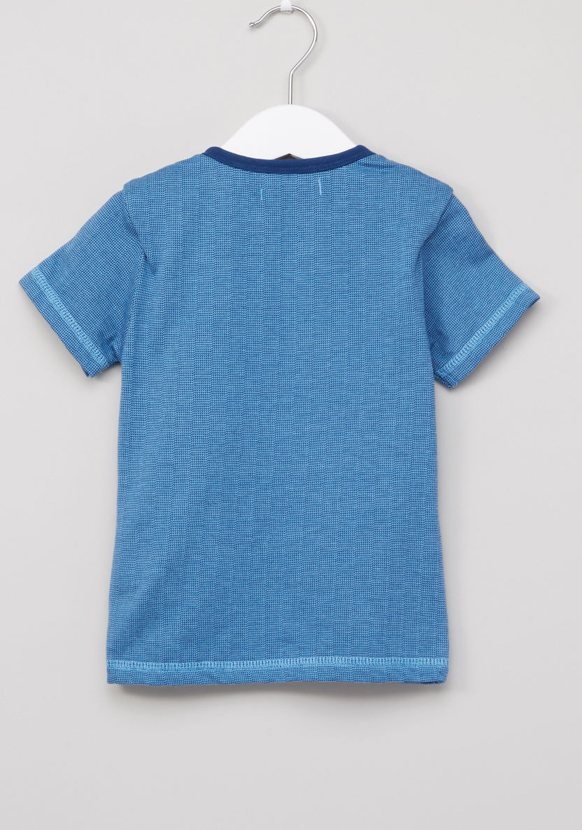 Juniors Printed Short Sleeves T-shirt with Bib-T Shirts-image-3
