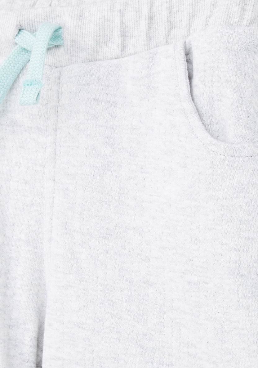 Juniors Melange Shorts with Drawstring and Pocket Detail-Shorts-image-1