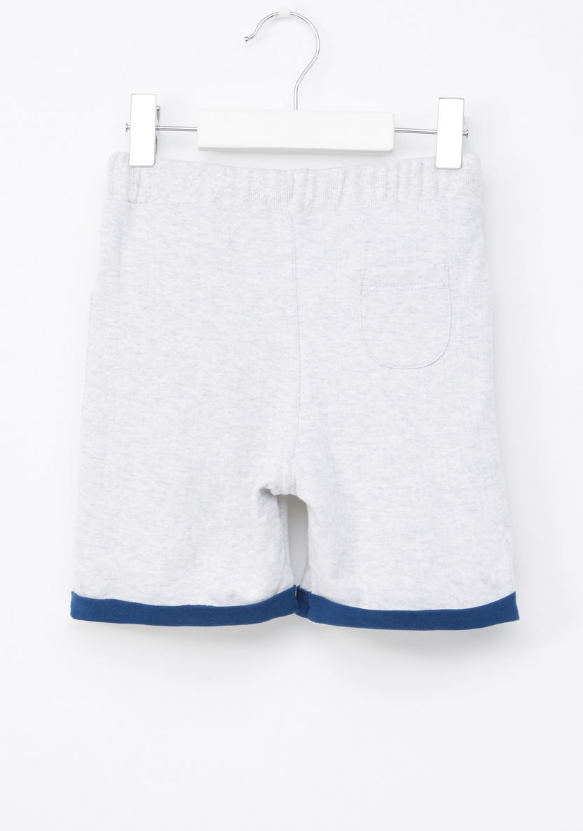 Juniors Melange Shorts with Drawstring and Pocket Detail-Shorts-image-2