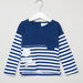 Carte Blanche Graphic T-shirt with Stripes-T Shirts-thumbnail-0