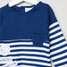 Carte Blanche Graphic T-shirt with Stripes-T Shirts-thumbnail-1