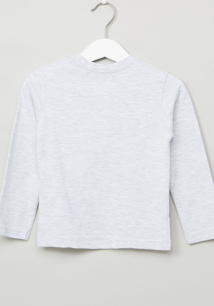 Juniors Printed Crew Neck Long Sleeves T-shirt - Set of 2-T Shirts-image-5