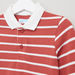 Juniors Polo Neck T-shirt with Stripes-T Shirts-thumbnail-1