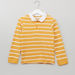 Juniors Polo Neck T-shirt with Stripes-T Shirts-thumbnail-0