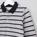 Juniors Striped Polo Neck T-shirt-T Shirts-thumbnail-1
