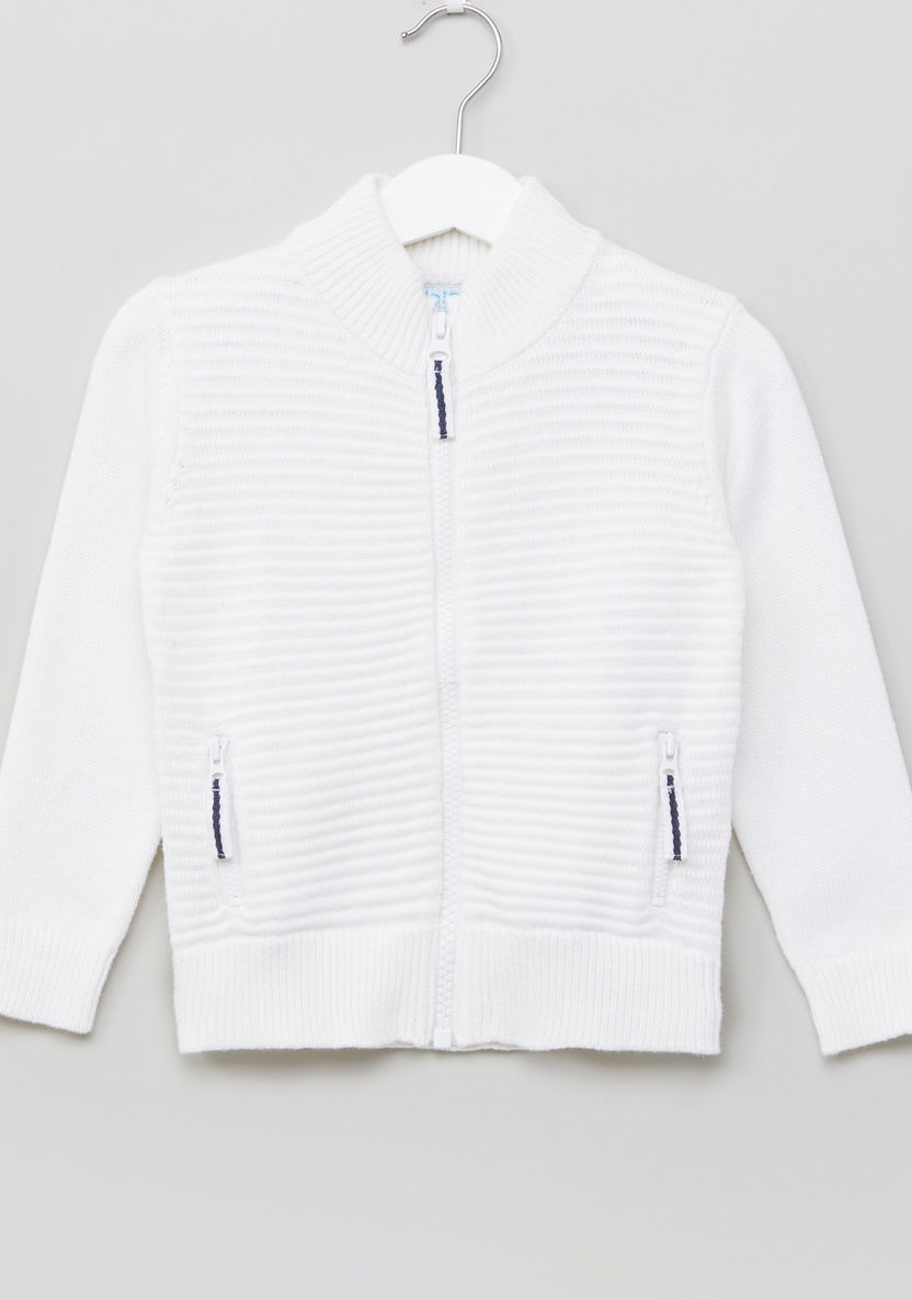 Juniors Textured Long Sleeves Jacket-Coats and Jackets-image-0