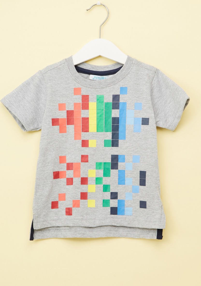 Juniors Printed 3-Piece T-shirt and Shorts-Clothes Sets-image-4