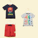 Juniors Printed 3-Piece T-shirt and Shorts-Clothes Sets-thumbnail-0