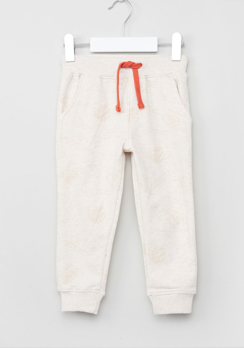 Juniors Printed Long Sleeves Sweat Top and Jog Pants Set-Clothes Sets-image-4
