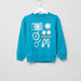 Juniors Printed Sweatshirt with Jog Pants-Clothes Sets-thumbnail-1