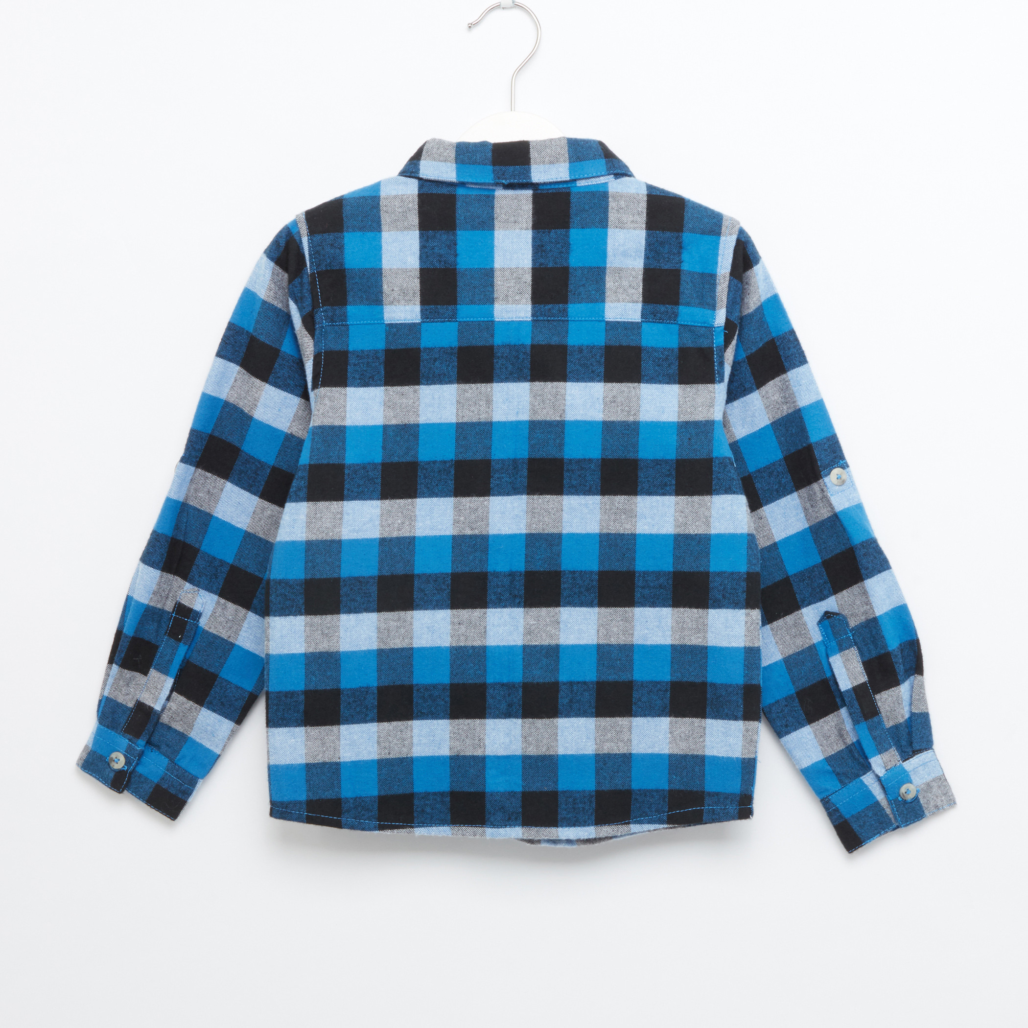 Juniors Chequered Long Sleeves Shirt-boys-clothing-shirts-image-3