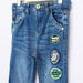Juniors Embroidered Full Length Jeans with Pocket Detail-Jeans-thumbnail-1