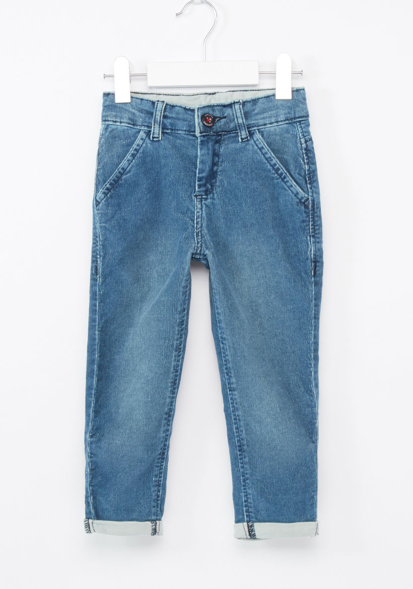 Juniors Jeans with Button Closure and Pocket Detail-Jeans-image-0
