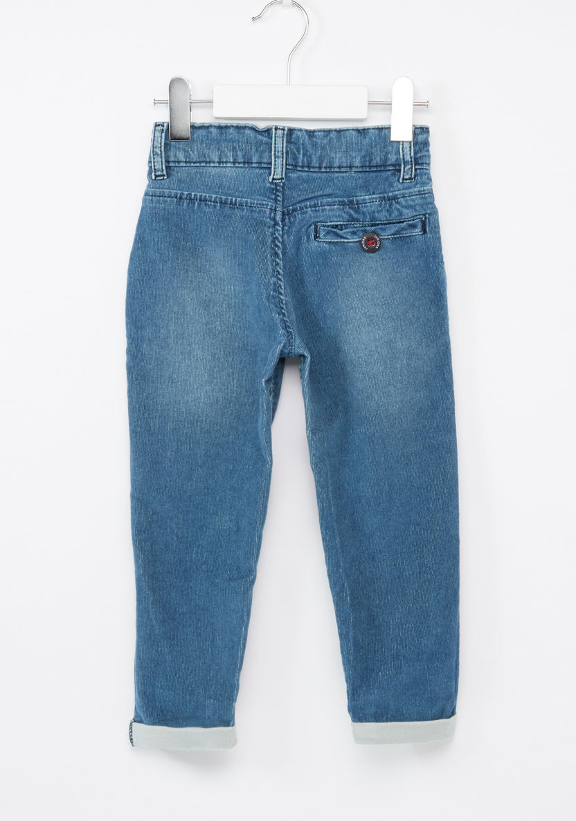 Juniors Jeans with Button Closure and Pocket Detail-Jeans-image-2