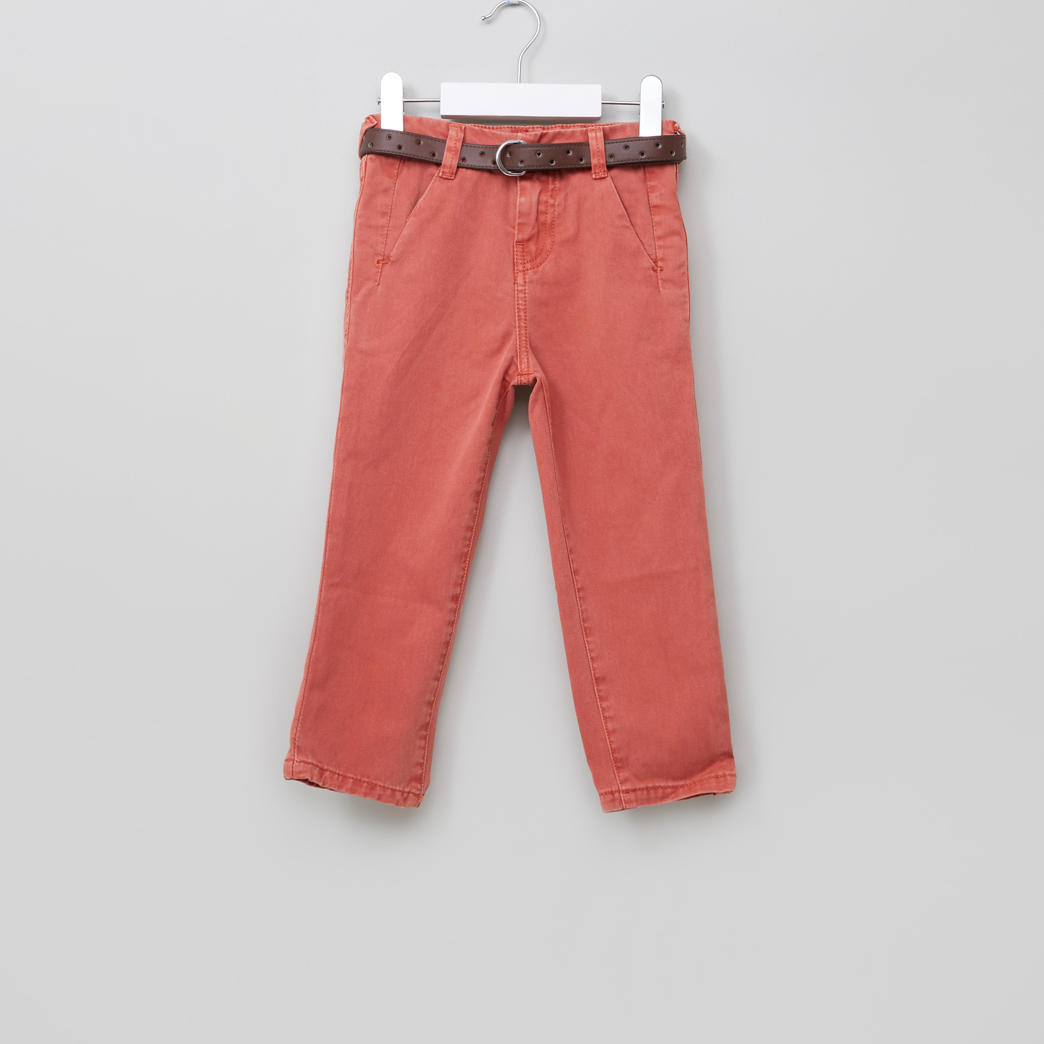Juniors Woven Pants with Belt Detail-boys-clothing-bottoms-trousers-image-1